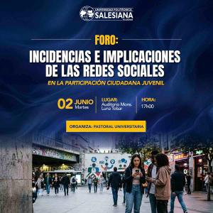 Afiche Foro: Incidencias e implicaciones de las redes sociales 